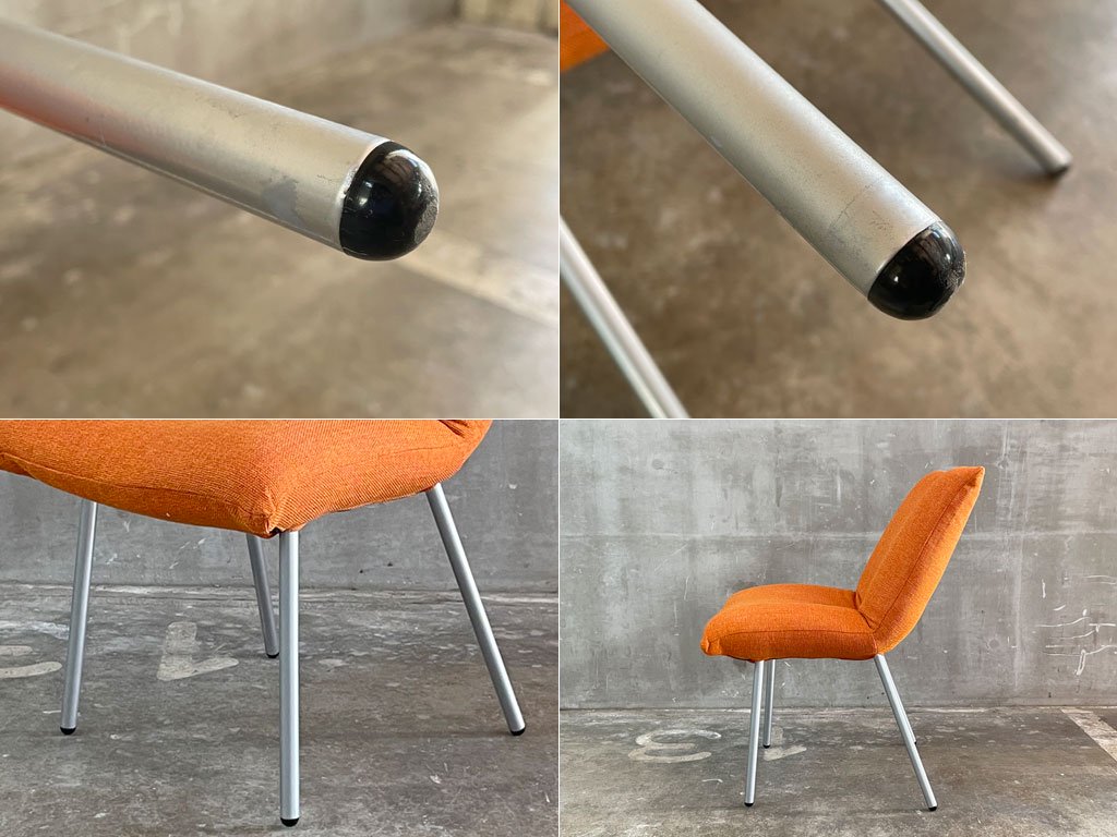 リーンロゼ ligneroset　ロゼカラン ダイニングチェア ROSET Calin steel leg カラン CALIN チェア オレンジファブリック A 〓