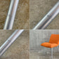 リーンロゼ ligneroset　ロゼカラン ダイニングチェア ROSET Calin steel leg カラン CALIN チェア オレンジファブリック A 〓