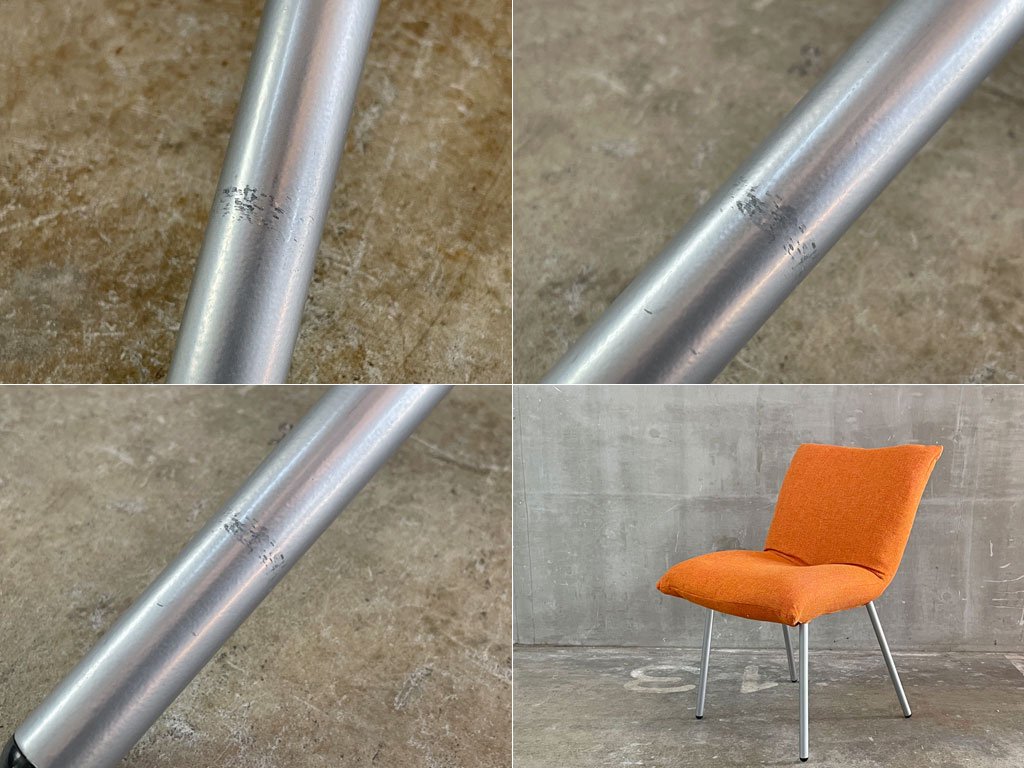 リーンロゼ ligneroset　ロゼカラン ダイニングチェア ROSET Calin steel leg カラン CALIN チェア オレンジファブリック A 〓