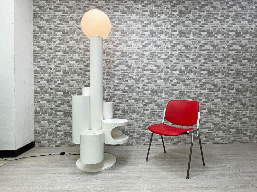 ケルストクープマン Kerst Koopman CLOSE ENCOUNTER FLOOR LAMP フロアライト プラントスタンド ホワイト 80s ビンテージ オランダ スペースエイジ 希少 ●