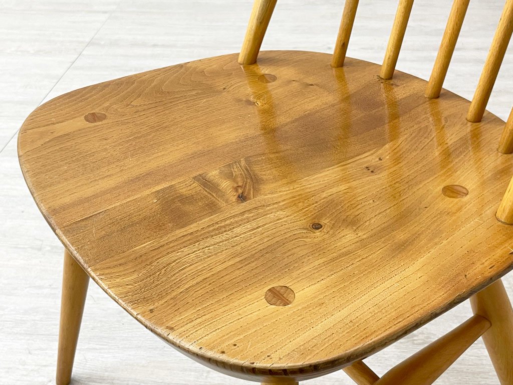 アーコール Ercol クエーカー チェア ダイニングチェア UKビンテージ エルム×ビーチ材 ナチュラル 英国家具 ●