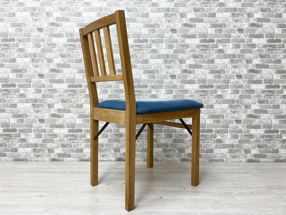 ジャーナルスタンダードファニチャー journal standard Furniture ハーレムチェア HARLEM CHAIR ダイニングチェア アッシュ材 デニム生地 定価￥28,600- ●