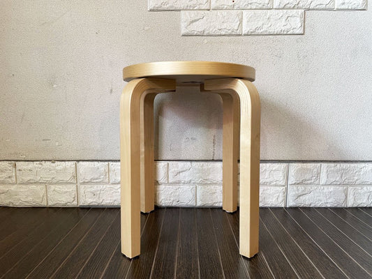 アルテック Artek スツール Stool 60 リノリウム ジーンズ 4本脚 アルヴァ・アアルト スコープ scope 別注 廃番カラー フィンランド 北欧家具 ◎