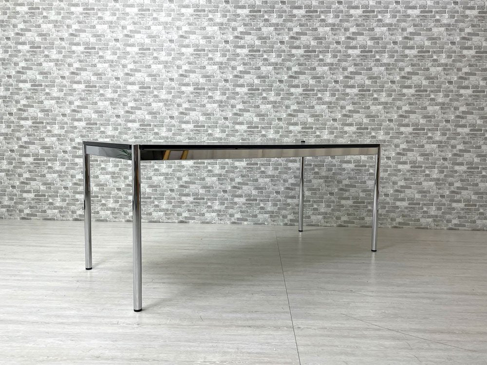 USMハラー USM Haller モジュラーファニチャー Modular Furniture ハラーテーブル ワークデスク  W175cm 高さ調整機能付 ブラックウッド天板 ●