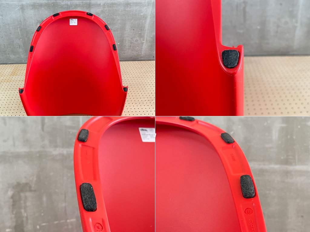 ヴィトラ vitra. パントンチェア Panton Chair クラシックレッド ヴェルナー・パントン Verner Panton スタッキングチェア 未使用保管品 〓