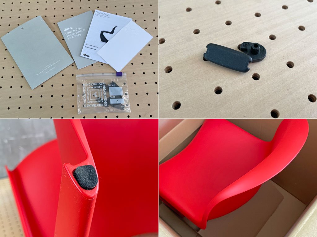 ヴィトラ vitra. パントンチェア Panton Chair クラシックレッド ヴェルナー・パントン Verner Panton スタッキングチェア 未使用保管品 〓