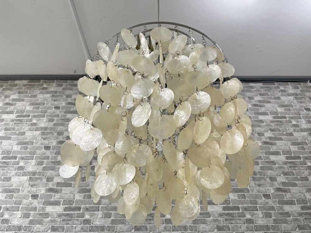 ヴァーナー・パントンスタイル ファンシェルランプ Fan Shell Lamp ペンダントライト 貝殻 スチール スペースエイジ ●