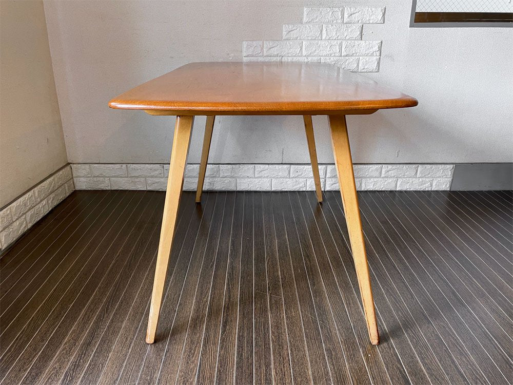 アーコール ERCOL レクタングル ダイニングテーブル Rectangle Dining Table エルム材 W137cm UKビンテージ UK Vintage ◎