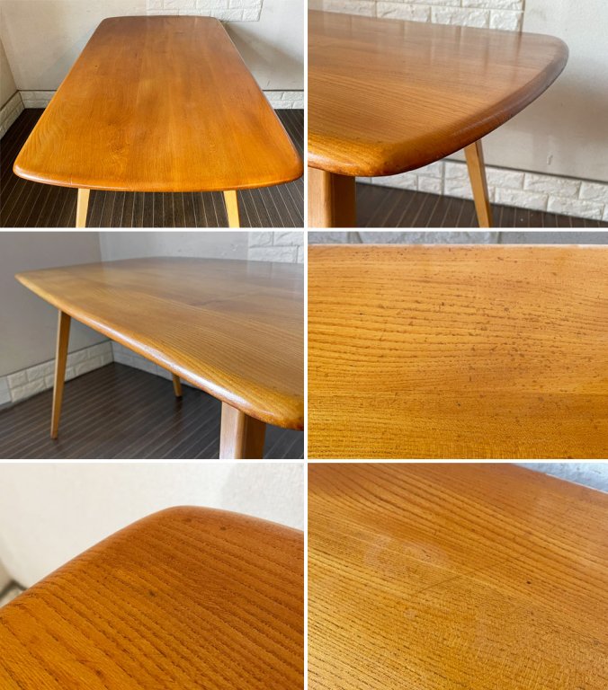 アーコール ERCOL レクタングル ダイニングテーブル Rectangle Dining Table エルム材 W137cm UKビンテージ UK Vintage ◎