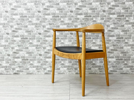 ザ・チェア The Chair リブロダクト品 アッシュ材 PVCレザー ハンス・J・ウェグナー Hans・J・Wegner ●