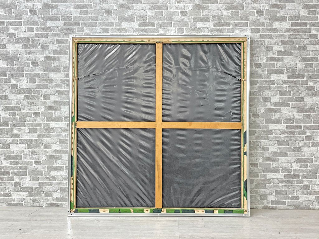 Victor Langer grasses ファブリックパネル 額装品 草 W112cm 大型 スクエア ミッドセンチュリーデザイン アメリカ ●