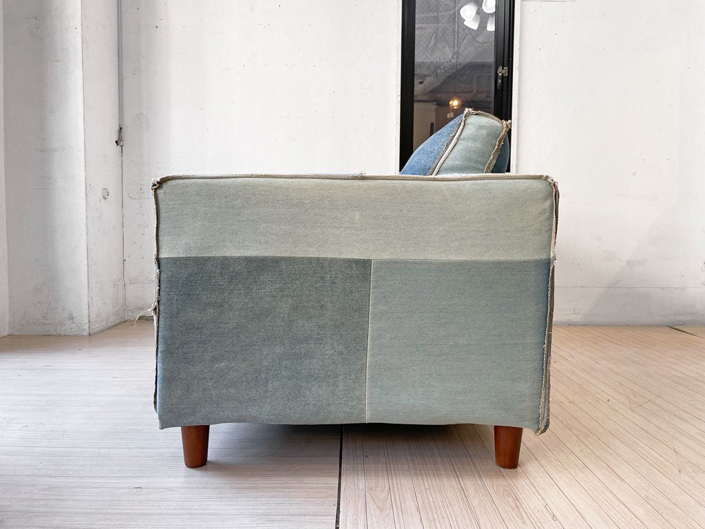 ビメイクス BIMAKES カリフォルニア50's ソファ 3人掛け 3P パッチワークデニム CALIFORNIA50's SOFA Patchwork-DENIM  定価 ￥148,500- ★