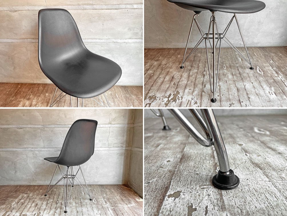 ハーマンミラー Herman Miller サイドシェルチェア DSR エッフェルベース ポリプロピレン製 ブラック C&R イームズ Eames ミッドセンチュリー ♪