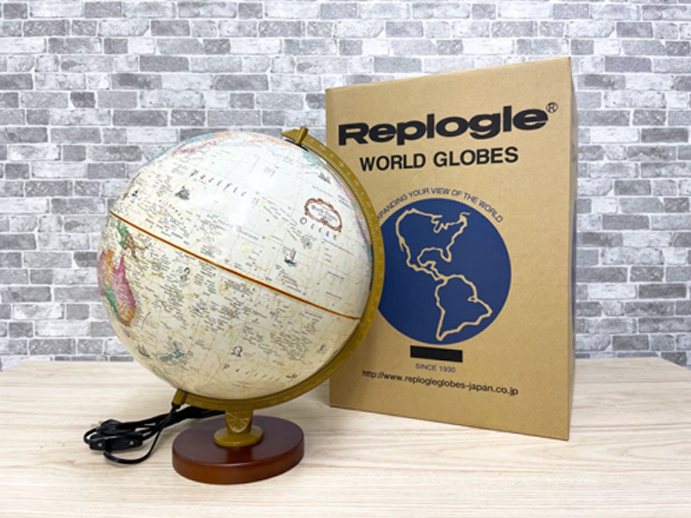 リプルーグル グローブス Replogle GLOBES パノラマ・アンティーク型 照明付き 地球儀 WORLD GLOBES 箱付き ●