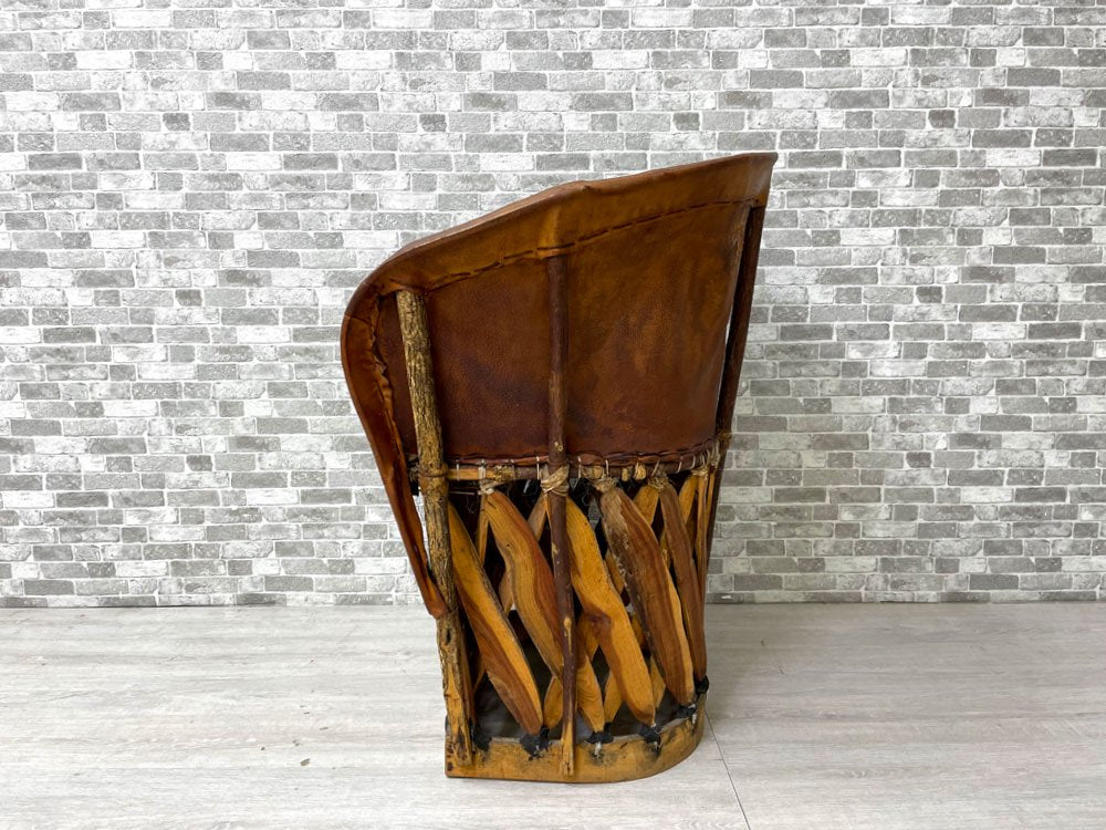 エキパレスチェア Equipales Chair エキパルチェア 本革 アームチェア アンティーク 民藝 ハンドクラフト メキシコ ●