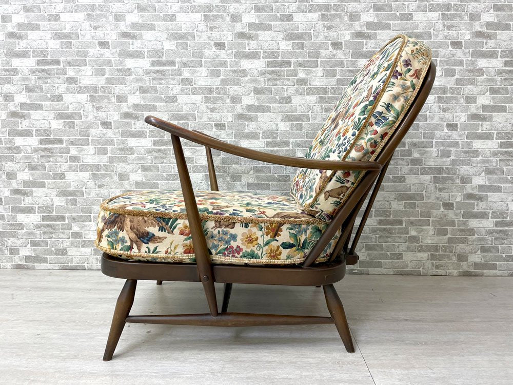 アーコール Ercol オールドコロニアル Old Colonial シスルバック 1p ソファ 60年代 エルム×ビーチ ラウンジチェア UKビンテージ 英国家具 ●