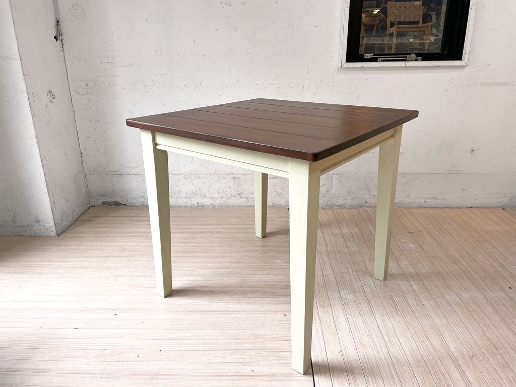 マム mam クレソン cresson スクエア ダイニングテーブル dining table ホワイト カントリースタイル パイン材 関家具 ★