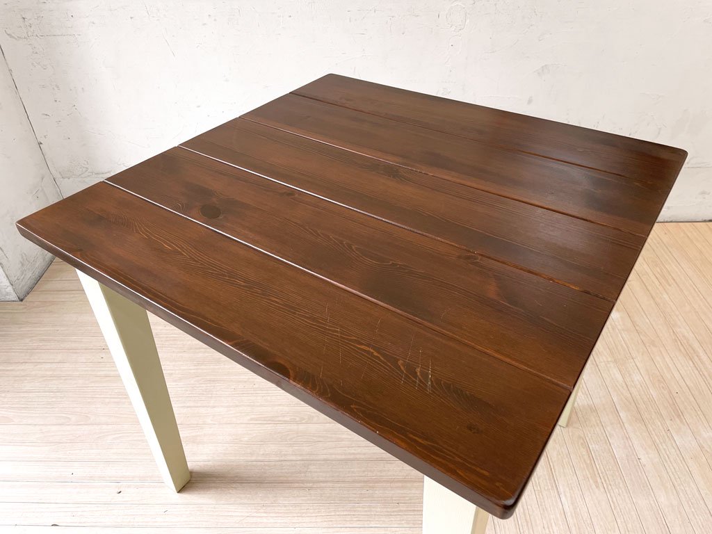 マム mam クレソン cresson スクエア ダイニングテーブル dining table ホワイト カントリースタイル パイン材 関家具 ★