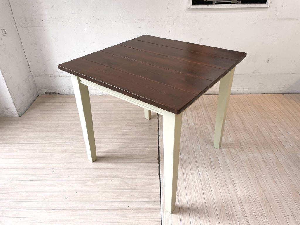 マム mam クレソン cresson スクエア ダイニングテーブル dining table ホワイト カントリースタイル パイン材 関家具 ★