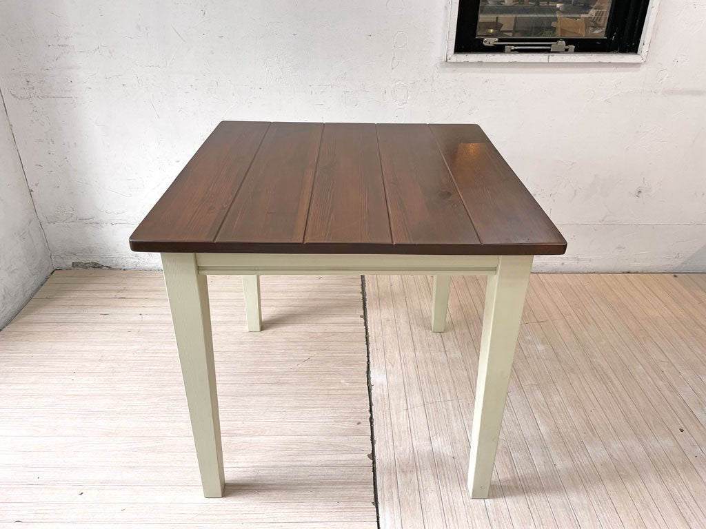 マム mam クレソン cresson スクエア ダイニングテーブル dining table ホワイト カントリースタイル パイン材 関家具 ★