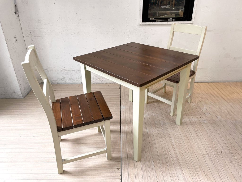 マム mam クレソン cresson スクエア ダイニングテーブル dining table ホワイト カントリースタイル パイン材 関家具 ★