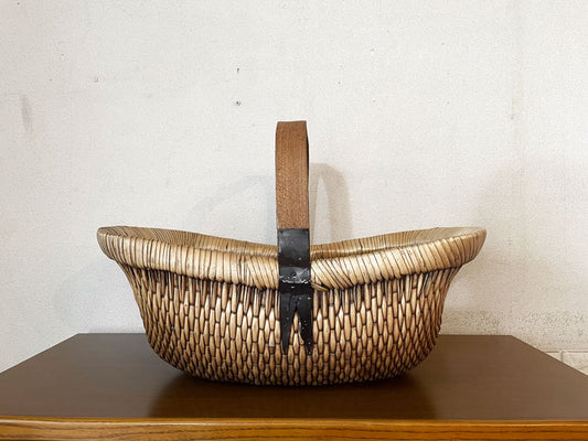 スウェーデンビンテージ Swedish Vintage ジュニパーバスケット Juniper basket ピクニックバスケット 籠 ワンハンドル W56cm 北欧雑貨 ◎