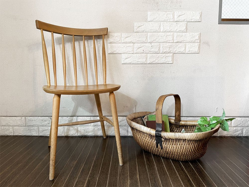 スウェーデンビンテージ Swedish Vintage ジュニパーバスケット Juniper basket ピクニックバスケット 籠 ワンハンドル W56cm 北欧雑貨 ◎