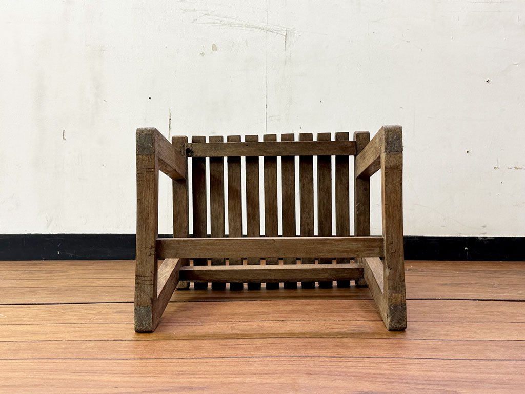 ピエール・ジャンヌレ Pierre Jeanneret ボックススツール オットマン チーク材 1950～60年代 チャンディーガル ビンテージ 希少 ●