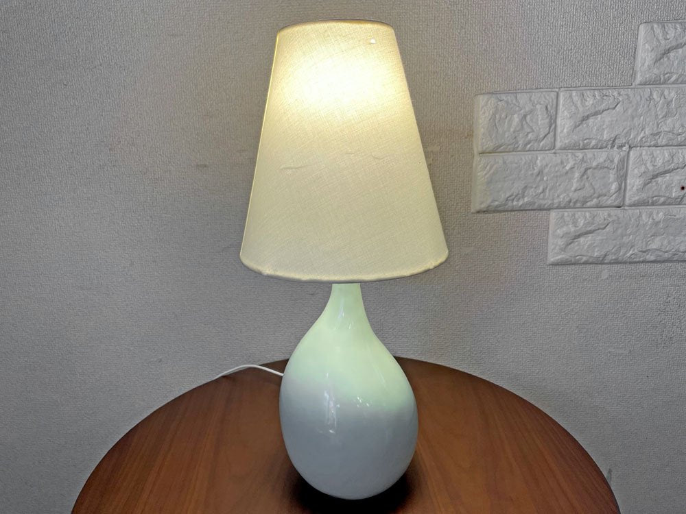 イデー IDEE アイユベースランプ AIL VASE LAMP テーブルランプ ペールグリーン 布シェード 定価￥27,900- ◎