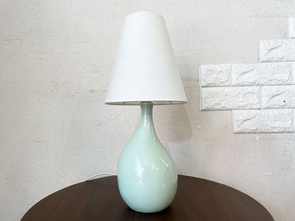 イデー IDEE アイユベースランプ AIL VASE LAMP テーブルランプ ペールグリーン 布シェード 定価￥27,900- ◎