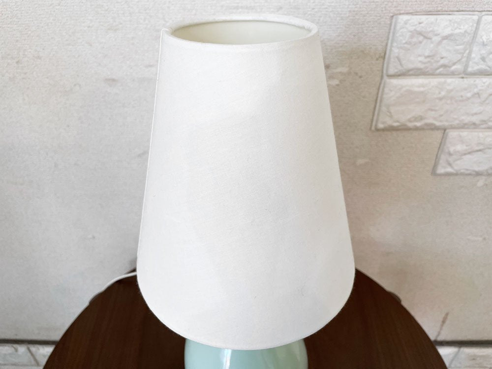 イデー IDEE アイユベースランプ AIL VASE LAMP テーブルランプ ペールグリーン 布シェード 定価￥27,900- ◎