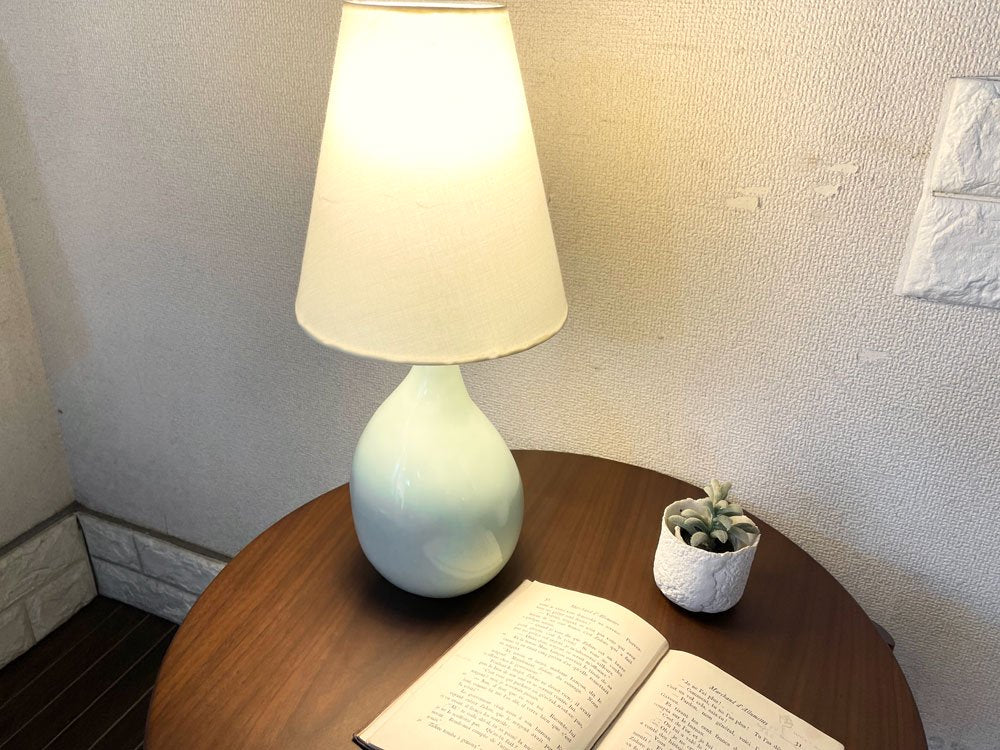 イデー IDEE アイユベースランプ AIL VASE LAMP テーブルランプ ペールグリーン 布シェード 定価￥27,900- ◎