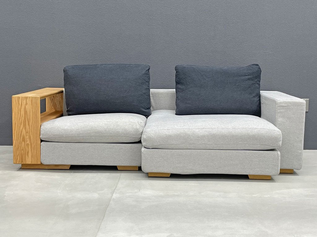 極ソファ KIWAMI SOFA オルタナ Alterna 1シーター+1.5シーターディープ ユニットソファ ホワイトオーク無垢材 カバーリングソファ 国産 ハンドメイド 〓