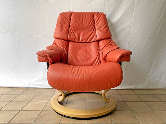 エコーネス EKORNES ストレスレスチェア レノ RENO リクライニングチェア Mサイズ オットマンセット ヘナ ナチュラル ノルウェー 北欧家具 定価\443,300- ◇