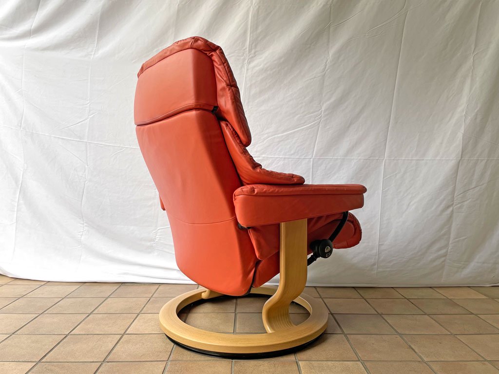 エコーネス EKORNES ストレスレスチェア レノ RENO リクライニングチェア Mサイズ オットマンセット ヘナ ナチュラル ノルウェー 北欧家具 定価\443,300- ◇