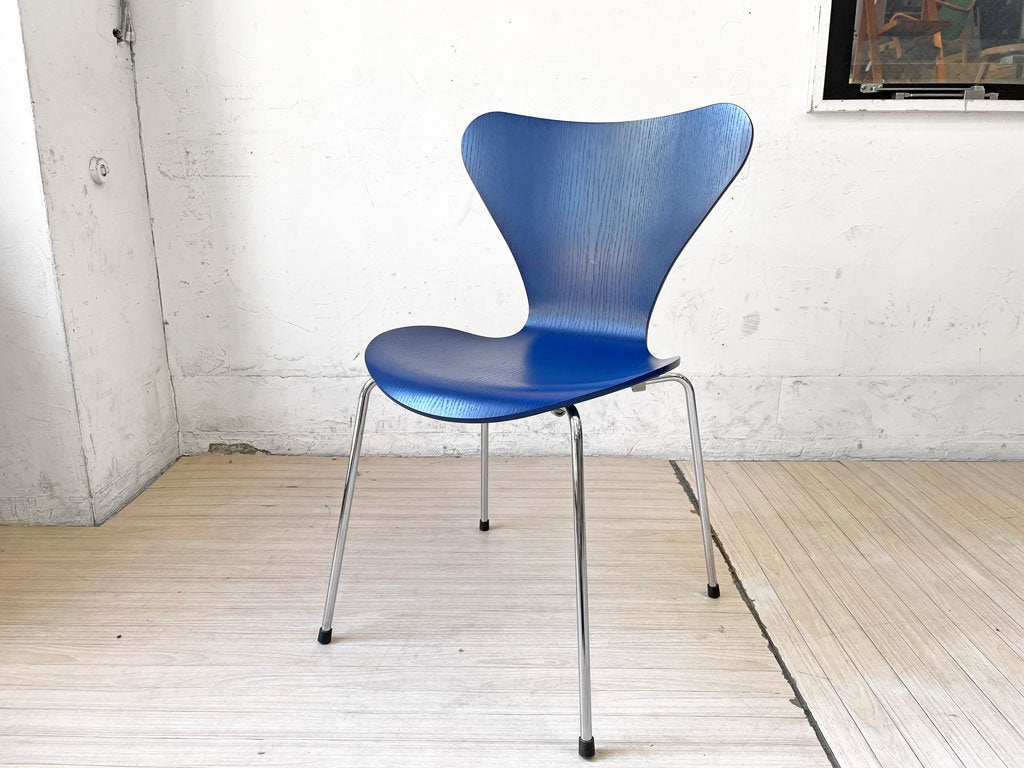 フリッツハンセン Fritz Hansen セブンチェア カラードアッシュ アイブルー AI BLUE アルネ・ヤコブセン 北欧 デンマーク 廃番カラー ★