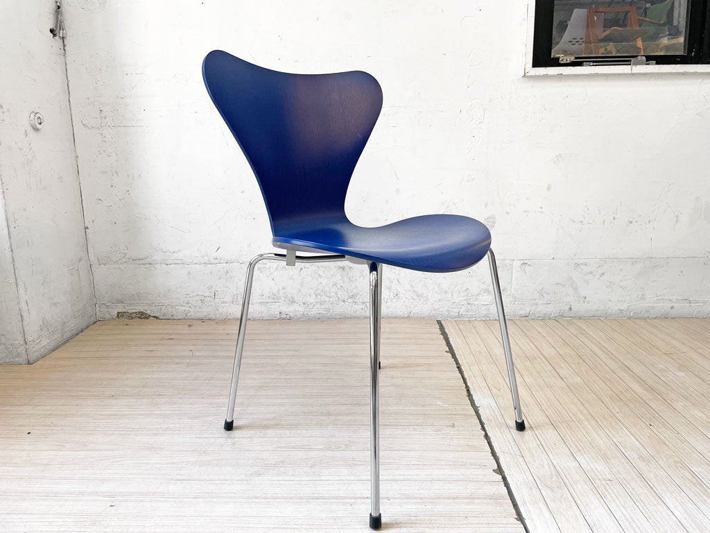 フリッツハンセン Fritz Hansen セブンチェア カラードアッシュ アイブルー AI BLUE アルネ・ヤコブセン 北欧 デンマーク 廃番カラー ★