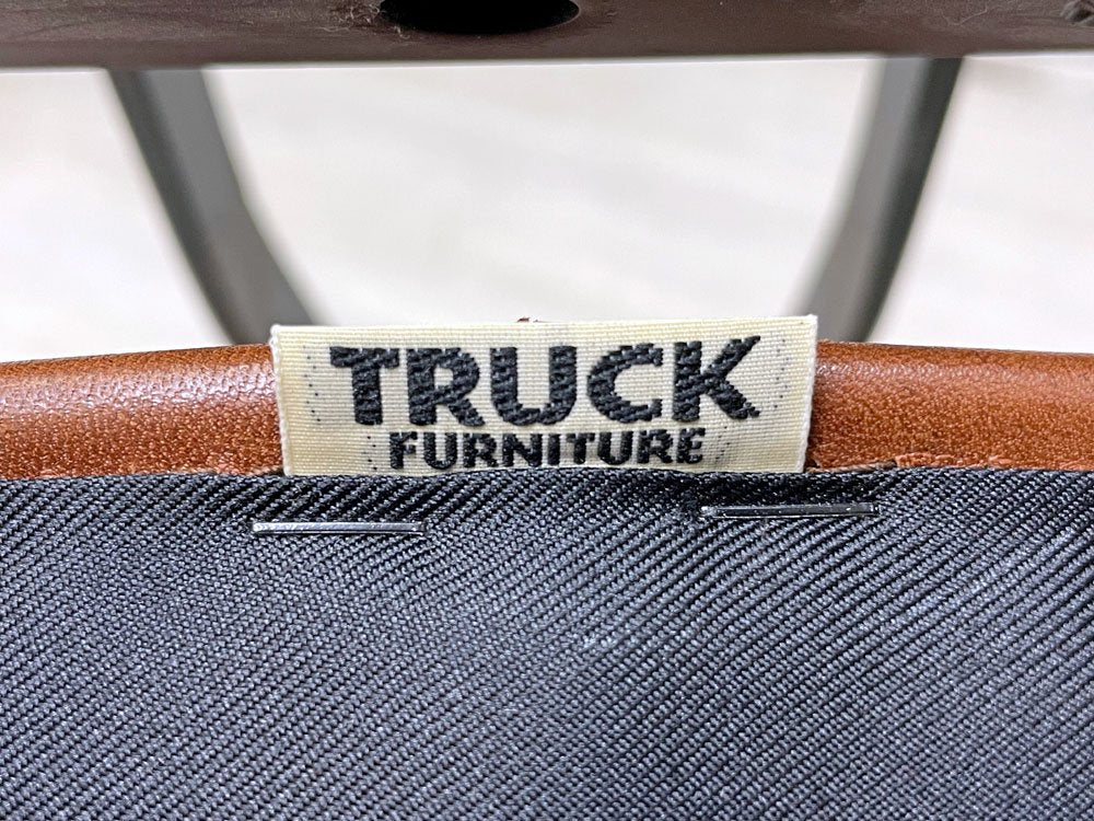 トラックファニチャー TRUCK FURNITURE デスクワークチェア DESKWORK CHAIR アームレス 本革 スチールフレーム 回転式座面昇降 キャスター付 定価￥132,000- ●