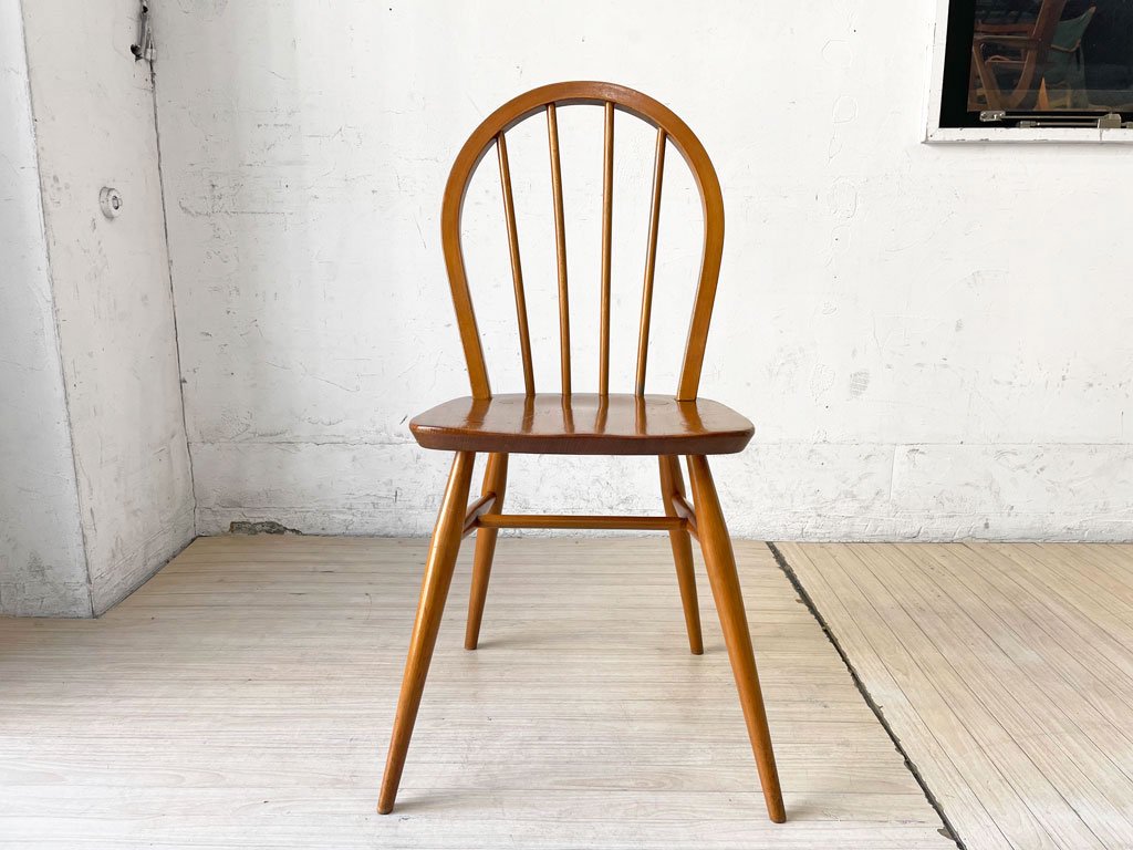 アーコール Ercol フープバックチェア スポークバックチェア エルム材 UKビンテージ 英国家具 ★