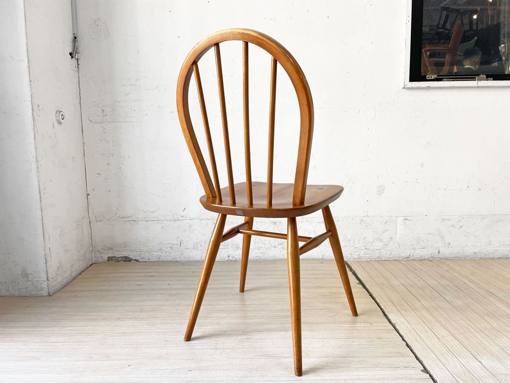 アーコール Ercol フープバックチェア スポークバックチェア エルム材 UKビンテージ 英国家具 ★