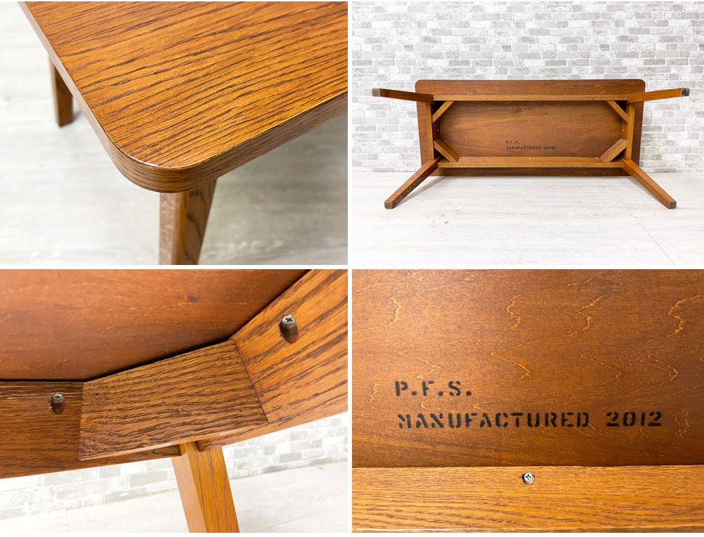 パシフィックファニチャーサービス PACIFIC FURNITURE SERVICE DH ティーテーブル DH TEA TABLE Sサイズ オーク材 ダークブラウン ローテーブル P.F.S ●