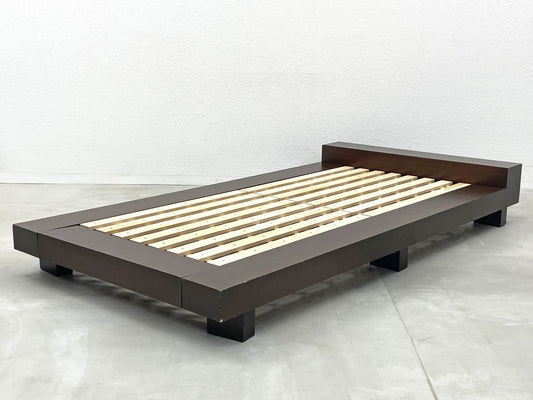 エーフラット a-flat チーク・ローベッドv01 脚付 シングルベッド Teak low bed ｖ01 Single bed アジアンリゾートスタイル 定価10万円 〓