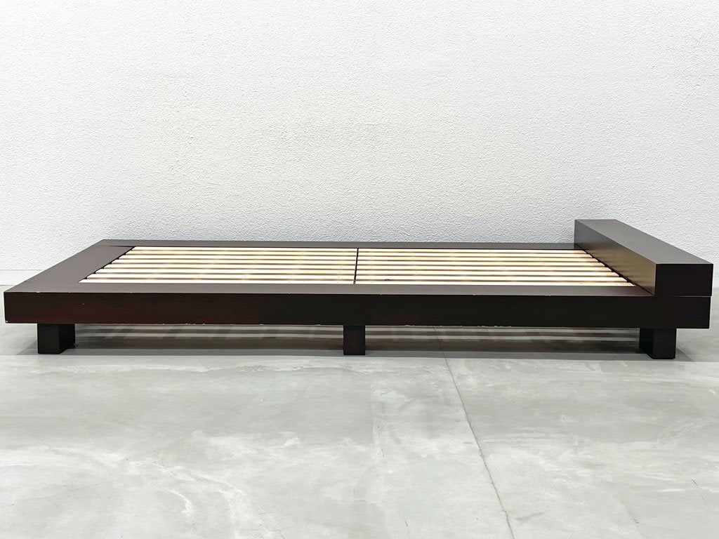 エーフラット a-flat チーク・ローベッドv01 脚付 シングルベッド Teak low bed ｖ01 Single bed アジアンリゾートスタイル 定価10万円 〓