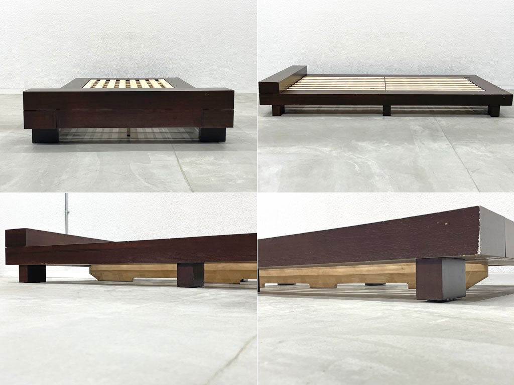 エーフラット a-flat チーク・ローベッドv01 脚付 シングルベッド Teak low bed ｖ01 Single bed アジアンリゾートスタイル 定価10万円 〓