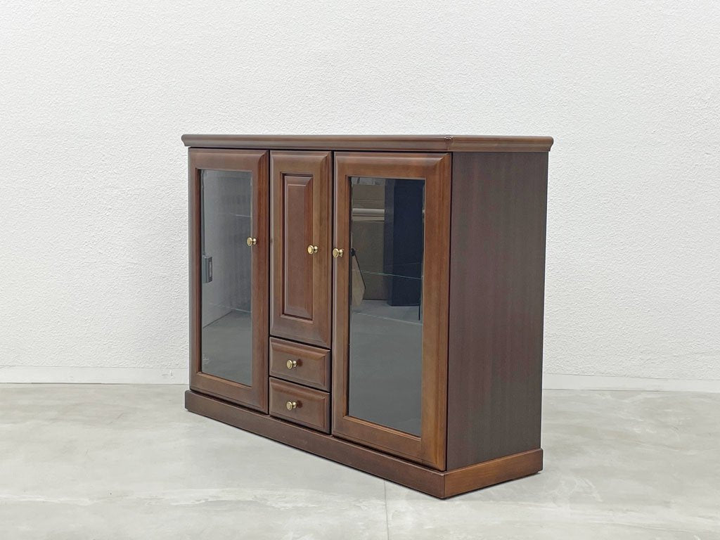 コレクション サイド キャビネット Side cabinet ディスプレイ キュリオケース 飾り棚＆収納 クラシカルデザイン アンティークスタイル 〓