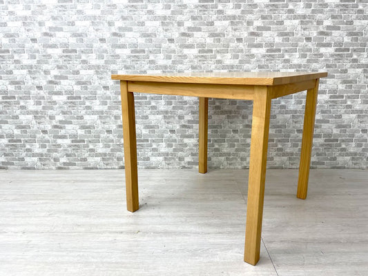 無印良品 MUJI タモ無垢材 ダイニングテーブル スクエア 正方形 W80cm シンプル ナチュラル 廃番 ●