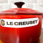 ルクルーゼ LE CREUSET ココットダムール COCOTTE D'AMOUR 両手鍋 ハート型 鋳物 チェリーレッド 1.9L フランス製 未使用品 ●