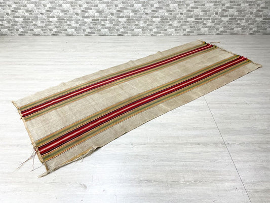 ビンテージ チマヨ ラグ カーペット ネイティブアメリカン 絨毯 マット 232×90.5cm ●