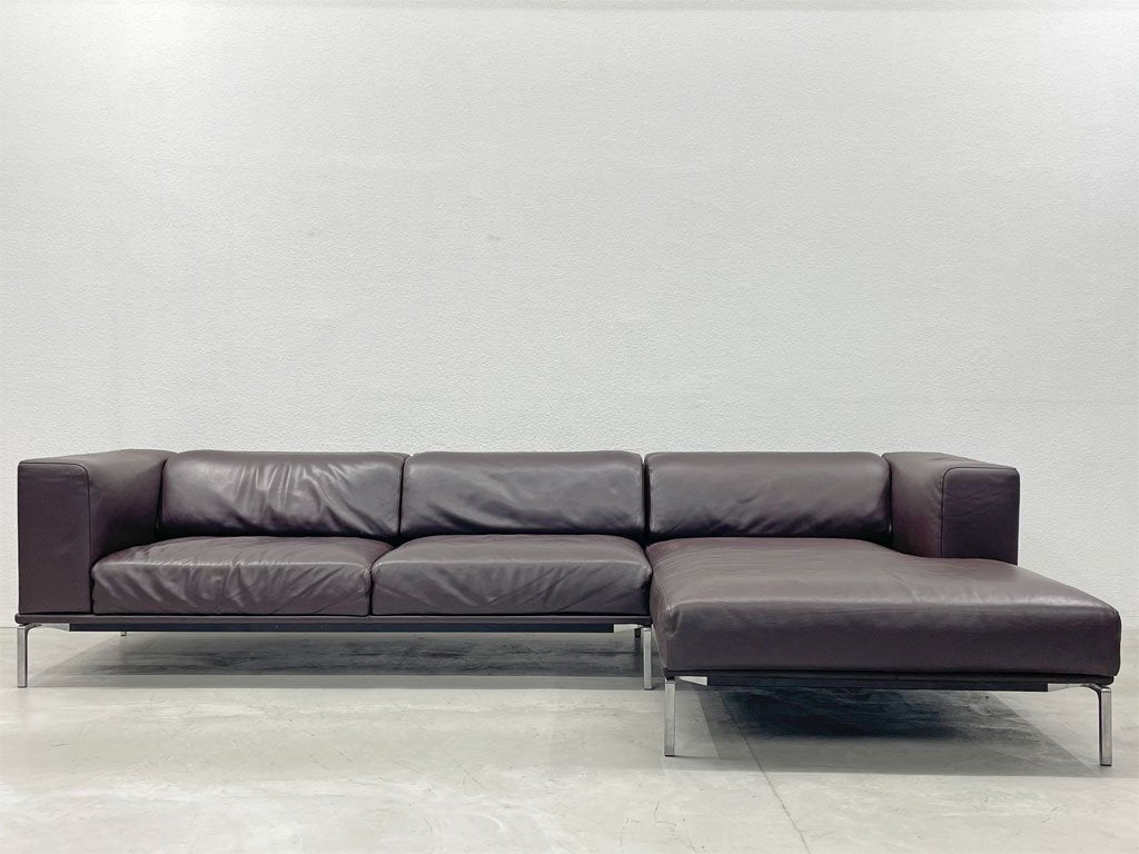 カッシーナ Cassina 191 ムーヴ システム カウチ ソファ 191 MOOV System couch sofa ピエロ・リッソーニ 定価約280万 ブラウンレザー 本革 〓