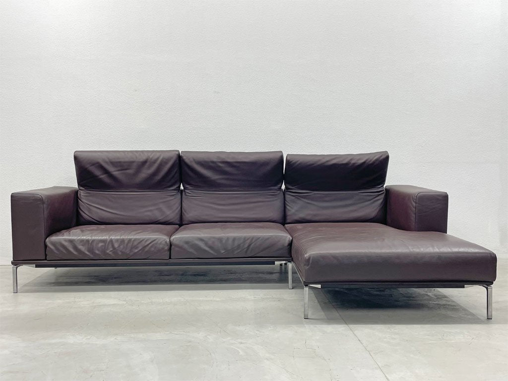 カッシーナ Cassina 191 ムーヴ システム カウチ ソファ 191 MOOV System couch sofa ピエロ・リッソーニ 定価約280万 ブラウンレザー 本革 〓